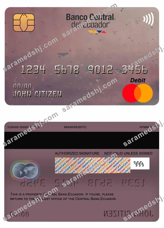 Ecuador Central Bank mastercard